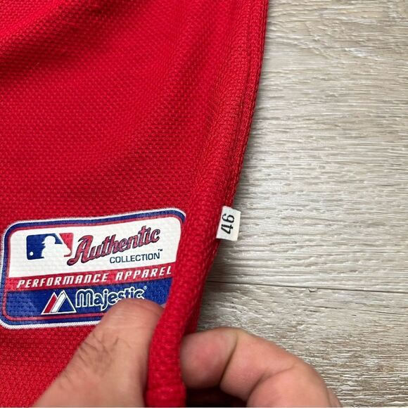 Vintage St. Louis Cardinals Majestic Jersey Size 46 MLB Baseball Red PLEASE READ - Picture 9 of 13